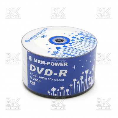 Диск DVD-R 16 х 4,7 GB 120 мин  MRM-POWER 50шт 