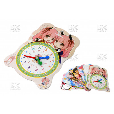 Часы картон (детские для обучения с распорядком дня)  0183