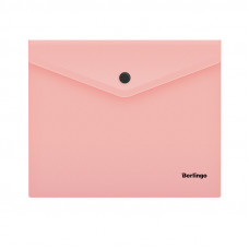 Папка-конверт на кнопке Berlingo "Instinct", А4, 180мкм, фламинго