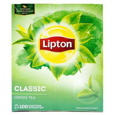 Чай Lipton Green 100пак 170гр