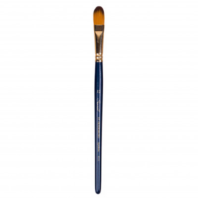 Кисть ситетика №12(12мм)  овальная,короткая ручка,пропитан лак (Сонет) 411112